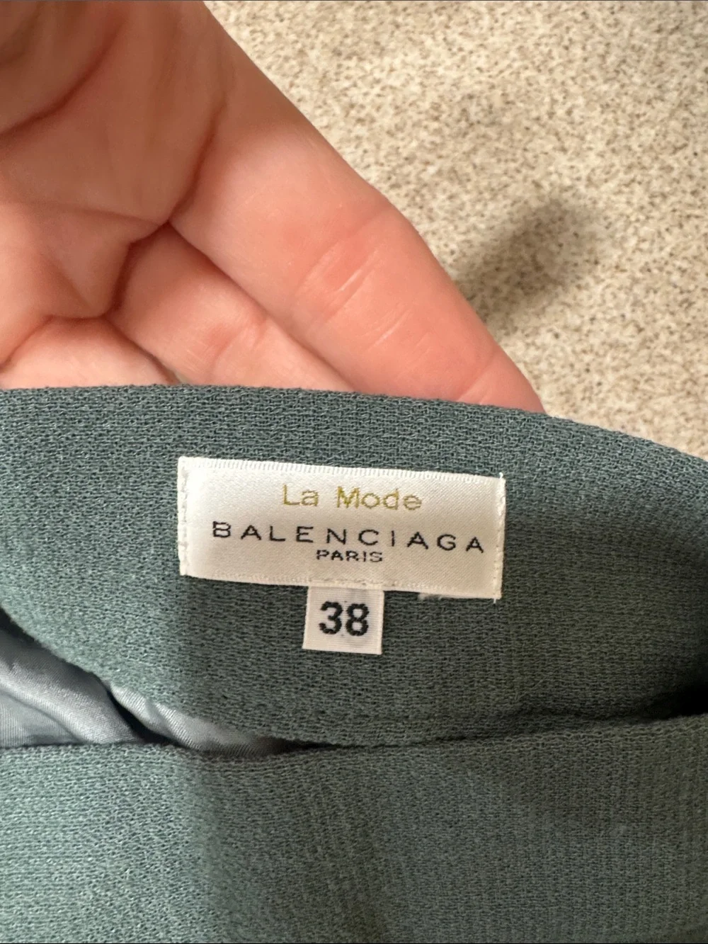 La Mode Balenciaga Olive Green Wrap-Front Women’s Skirt
